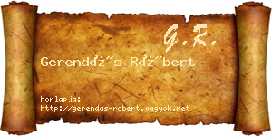 Gerendás Róbert névjegykártya